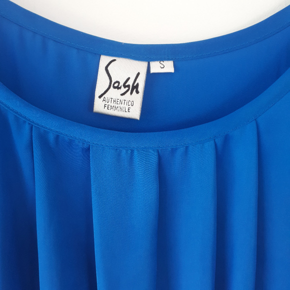 Sash Flutter Sleeve Blouse Sz S - Picture 3 of 6